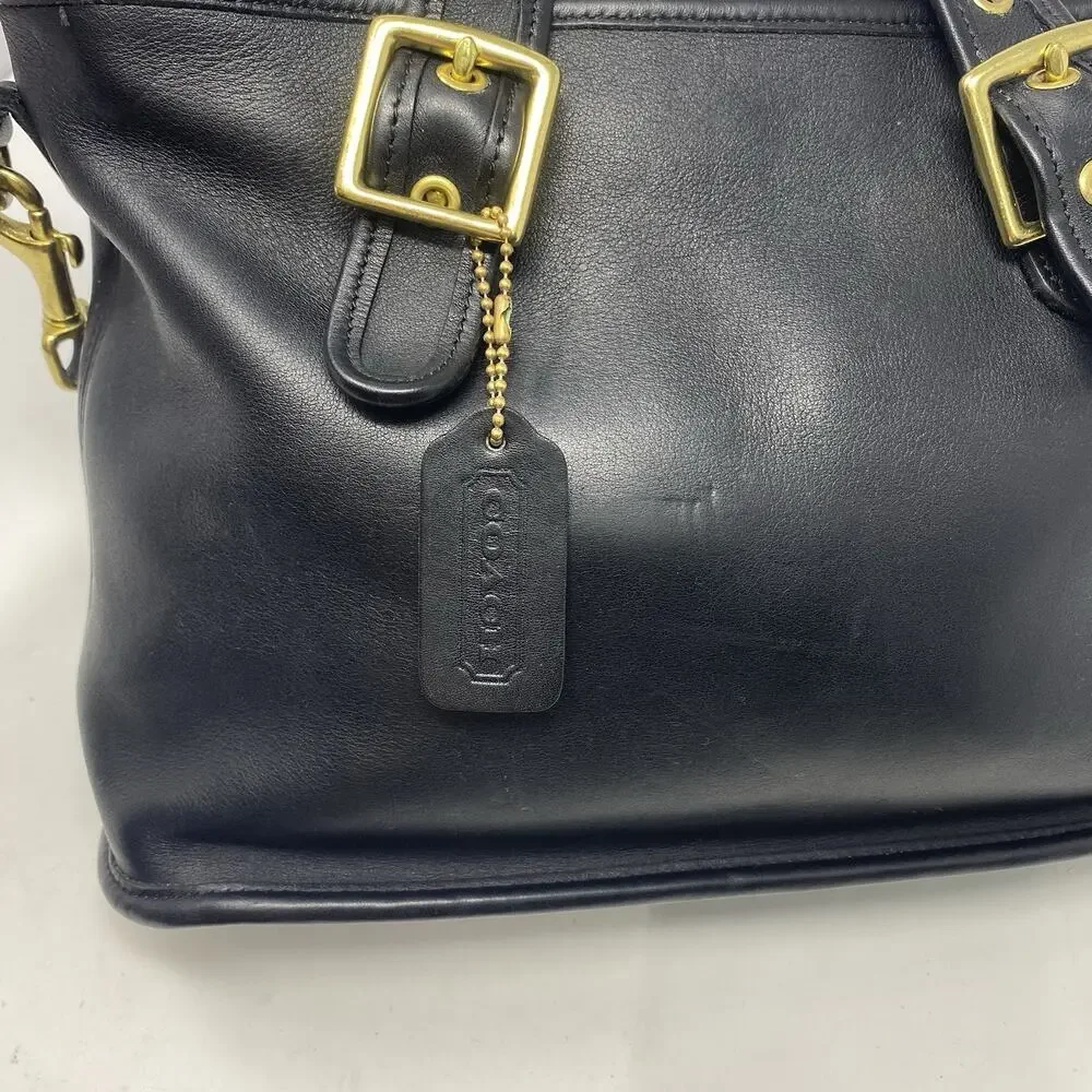 Vintage Coach Legacy Black Leather Satchel 9063